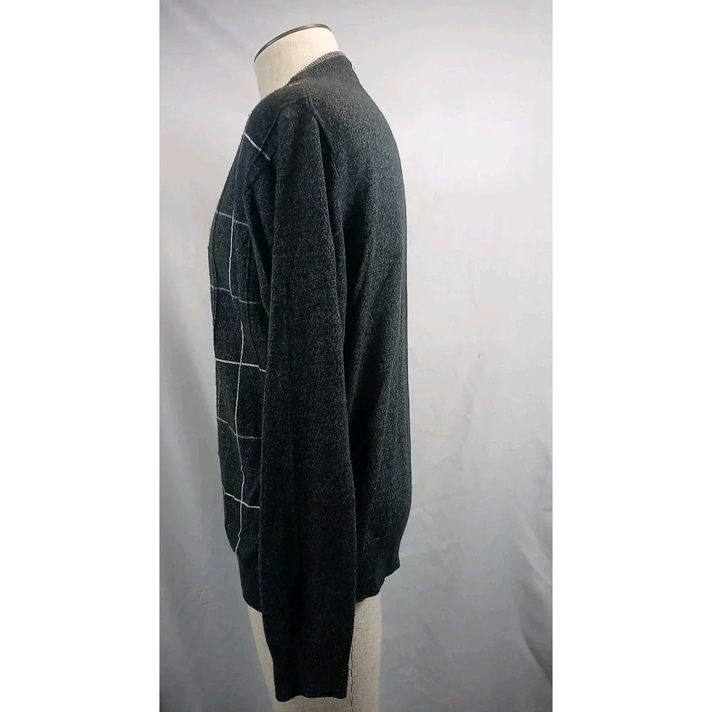 Vintage Dockers Sweater Men's Size Large Dark Gray Light Weight Sweater Pullover